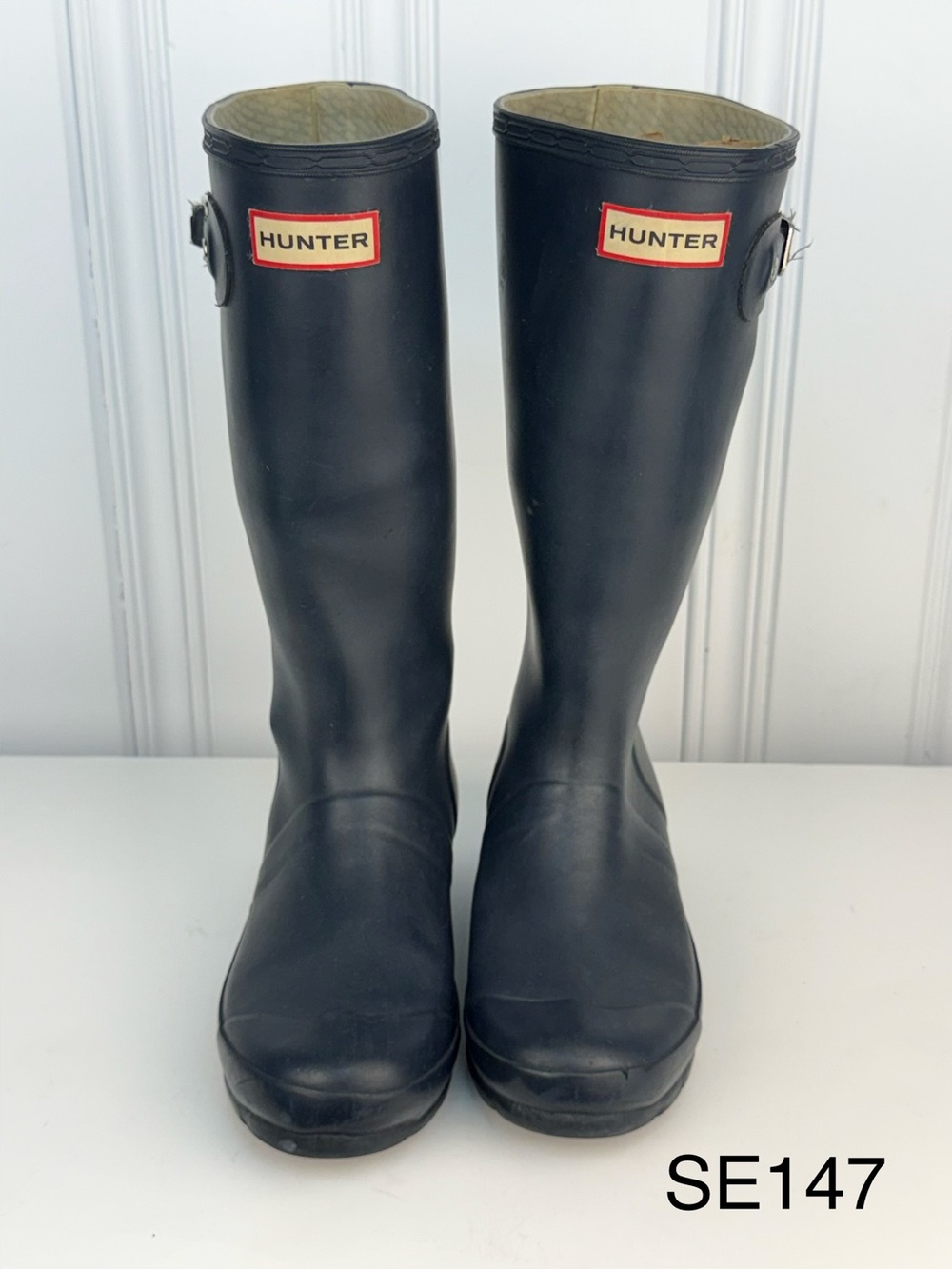 Hunter Original Tall Black Rain Boots Women’s Estimated Size 5